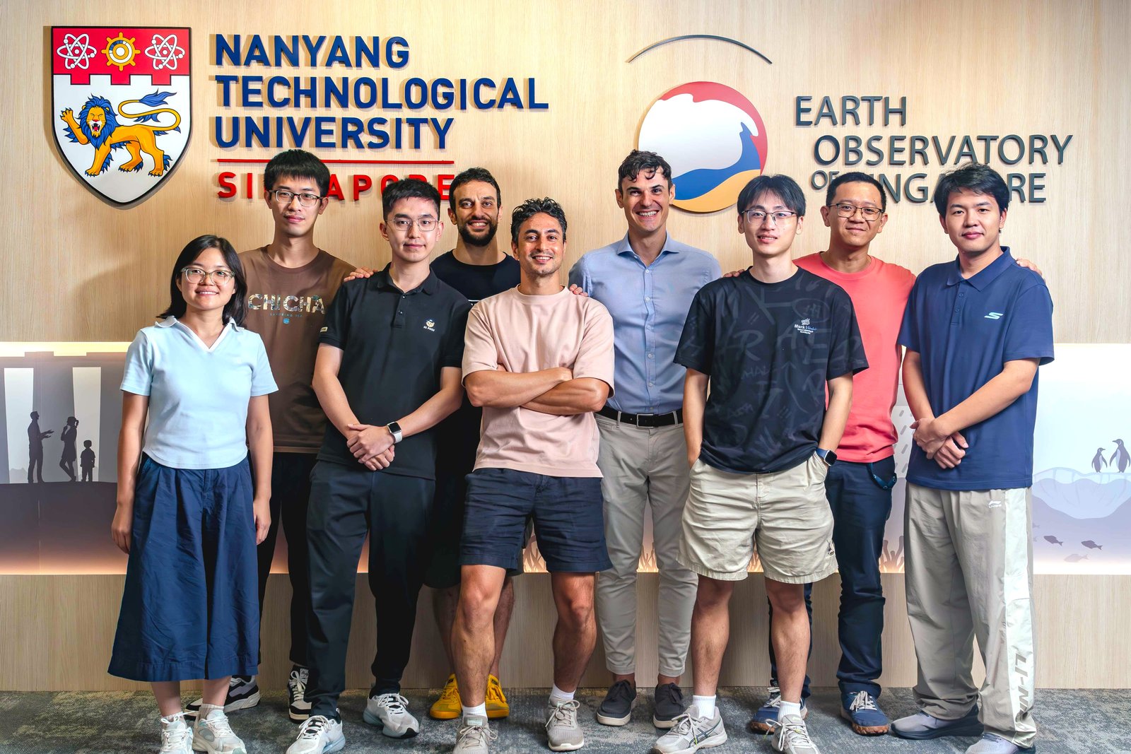 Luca Dal Zilio with his research group at the Earth Observatory of Singapore