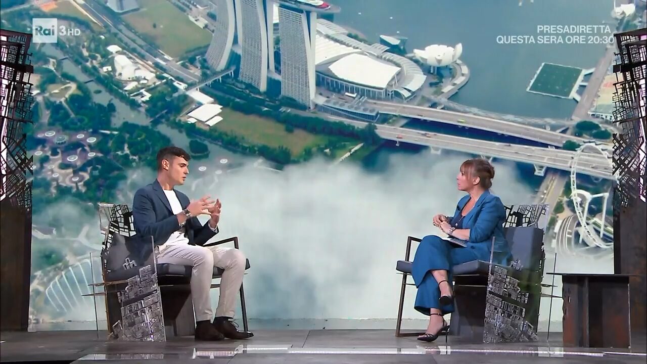 Luca Dal Zilio in a television panel appearance