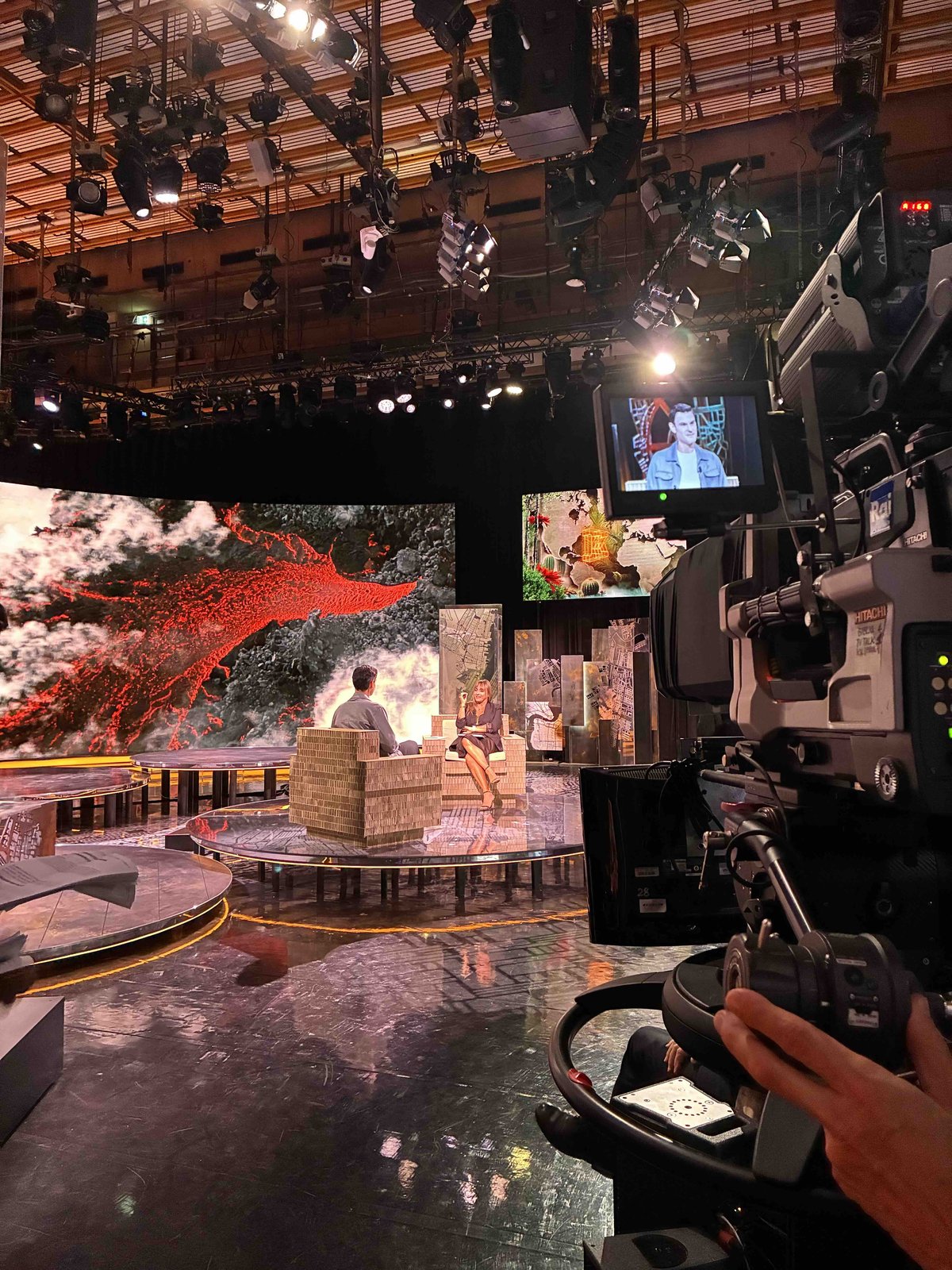 Television studio of Kilimangiaro, Rai 3, during the recording